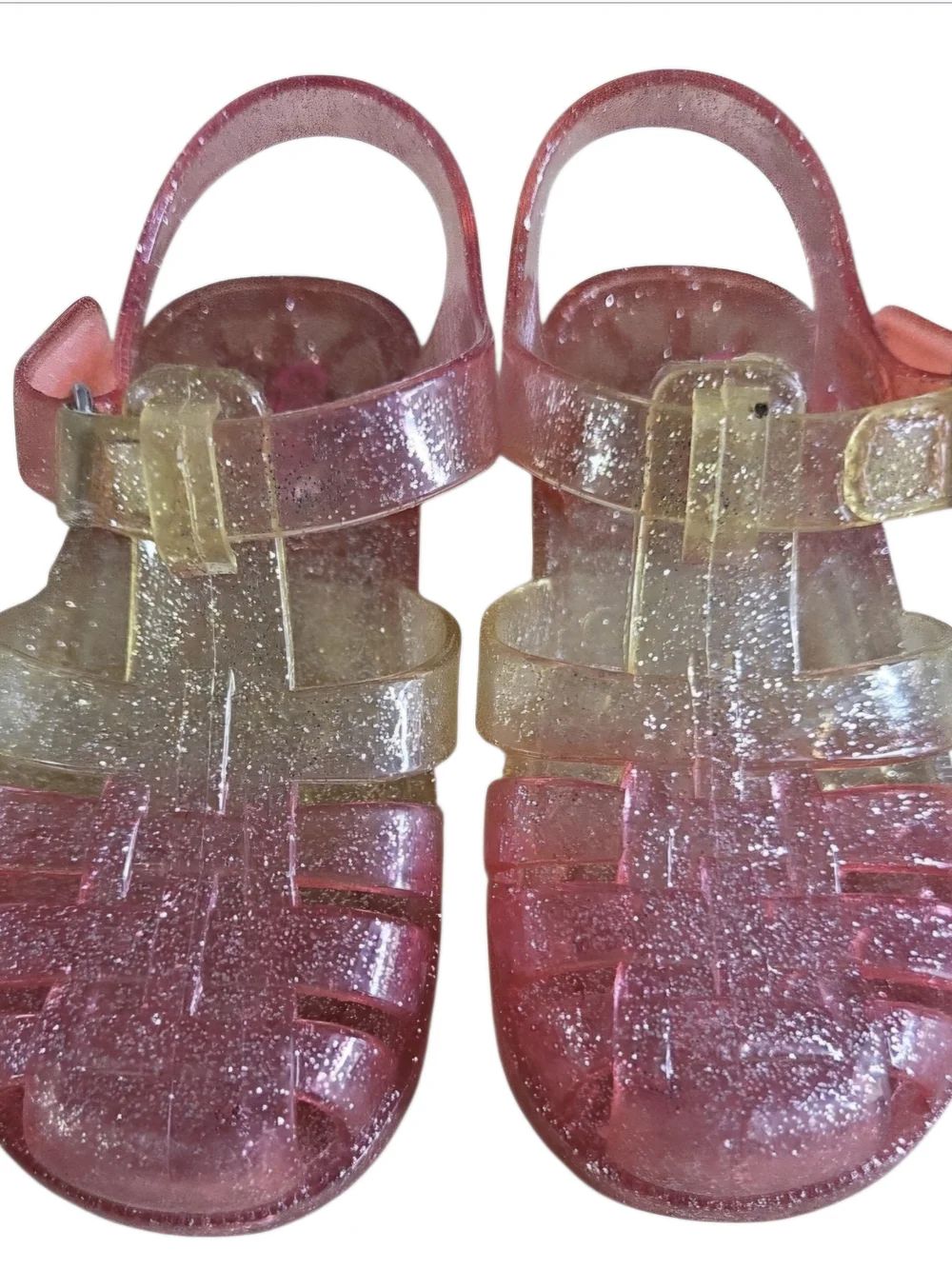 OshKosh B'gosh Toddler Pink Translucent Jelly Sandals with Buckle